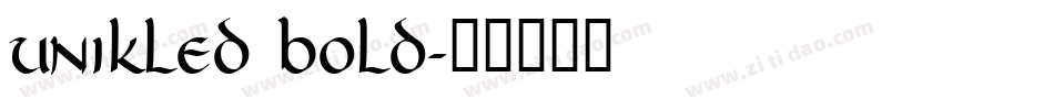 Unikled Bold字体转换